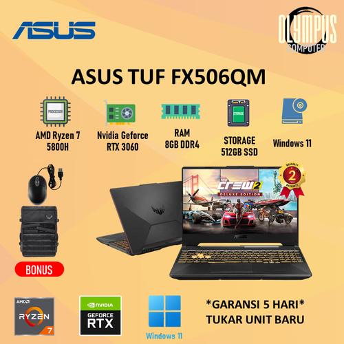 Promo Asus Tuf FA506QM RTX3060 Ryzen 5800H 8GB 512ssd w11