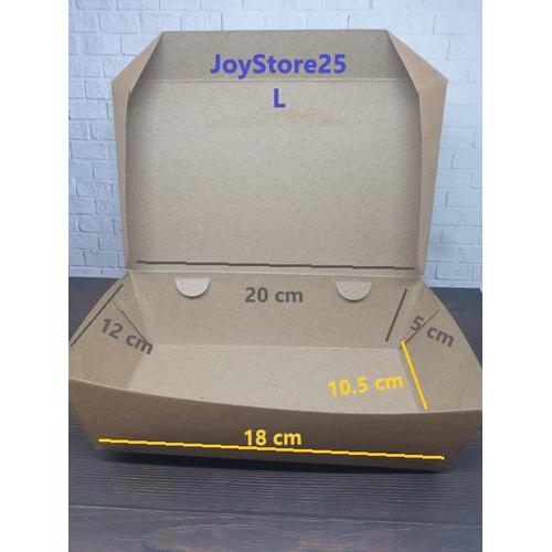 Jual Paper Lunch Box Kraft L bukan selipan Kotak Makan Kertas FoodGrade ...