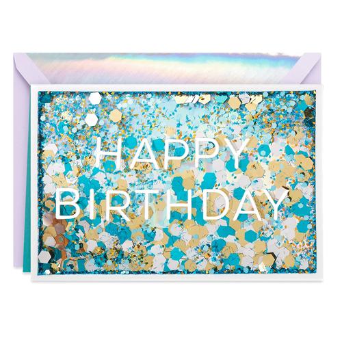 Jual GREETING CARD KARTU UCAPANHALLMARKCONFETTIFILLEDBIRTHDAY CARD