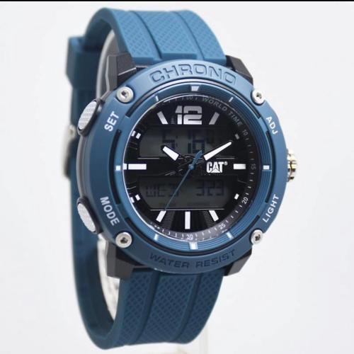Jual Jam Tangan Caterpillar Original CAT MF 145.26.136 Rubber Dual Time