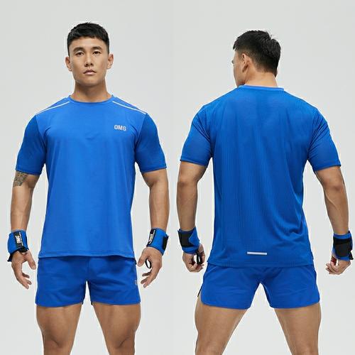 OMG Mesh Back T Shirt 3 warna - Biru 