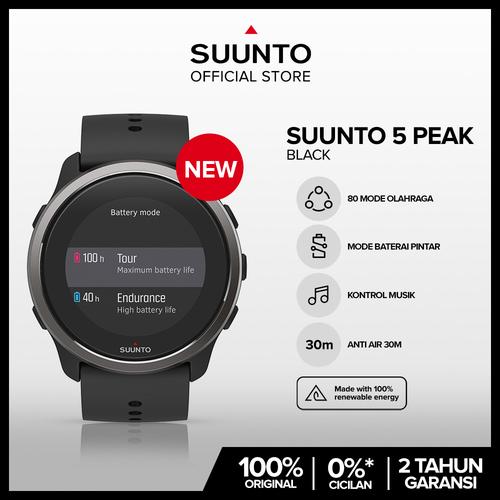 Promo Suunto 5 Peak Black - Lightweight \u0026 durable GPS watch with wrist HR -  Jakarta Utara - Suunto Official Store | Tokopedia