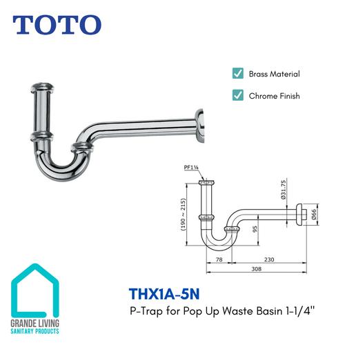 Jual TOTO P-Trap Pipa Leher Angsa Untuk Afur 1-1/4 inch THX1A-5N ...