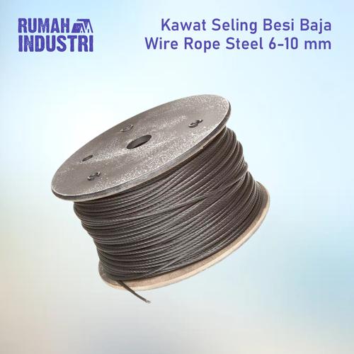 Jual Kawat Seling Besi Baja Steel Wire Rope 6mm, 8mm, 10mm per Meter ...