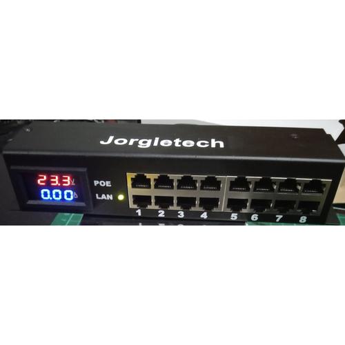 Jual poe injector 8 port dengan volt dan ampere indicator (12v - 48v ...