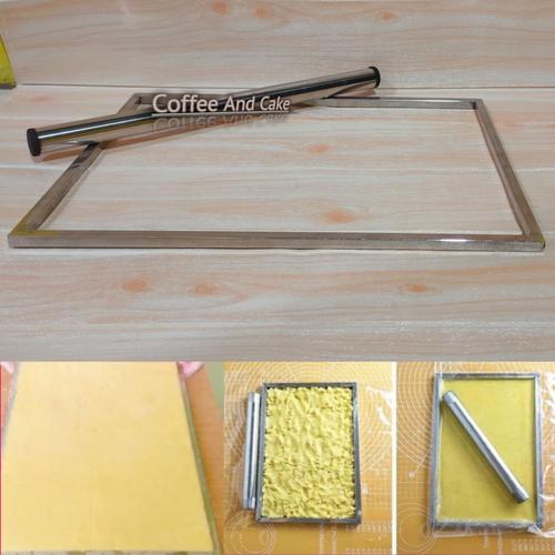 Gambar Bingkai kue kering bahan stainless perata adonan kue - Bingkai Kue - Ukuran 40x30 dari Coffee and Cake Kab. Bogor Tokopedia