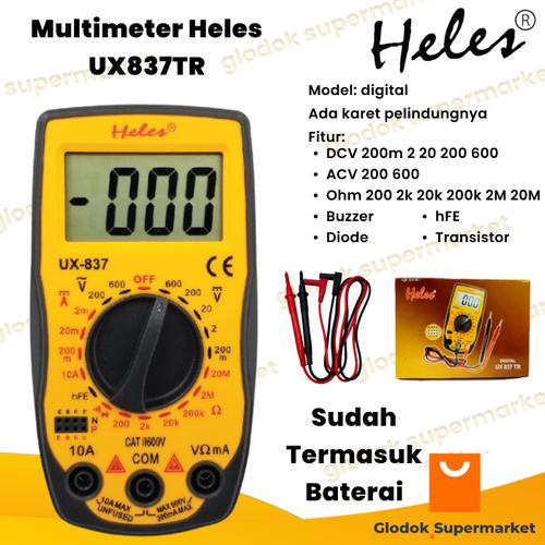 Jual Multitester Heles UX837TR Multimeter Digital UX837TR Tester UX