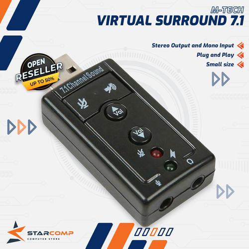 Jual SoundCard M-Tech Mtech USB 7.1 Virtual Surround Sound - Original ...