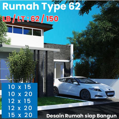 Gambar Gambar Desain Rumah TYPE 62 - Gambar Rumahh Siap Bangun & Siap Pakai dari Arsitek Online 77 Kota Tangerang Tokopedia