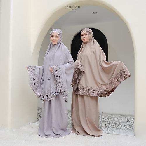 Gambar Cotton Inch - Attaya Mukena Khadijah - All Size, Almond Milk dari cotton inch Kota Bandung Tokopedia