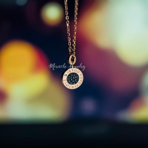 Roman Numerals Diamond Necklace 07 