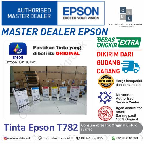 Jual TINTA CATRIDGE EPSON SL D700 SL-D700 DRYLAB T782 T-782 T 782 Original  - Hitam - - CV. Metro Elektronik | Tokopedia