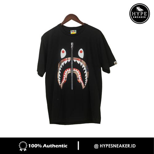Gambar Kaos BAPE SHARK RED PLAID BLACK Tshirt 100% ORIGINAL - M dari HYPESNEAKER.ID Kota Salatiga Tokopedia