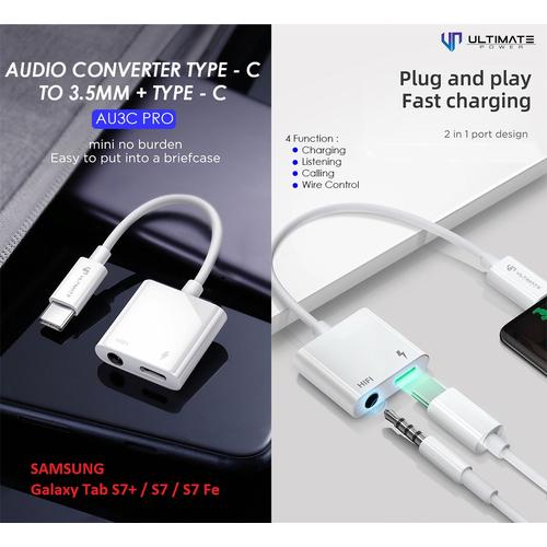 Jual Audio Converter Samsung Tab S7+ S7 Fe Type C to C