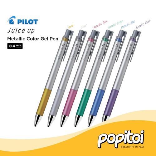 Promo Pilot Juice Up 04 Metallic Color Gel Pen 0.4 mm Gold Kota