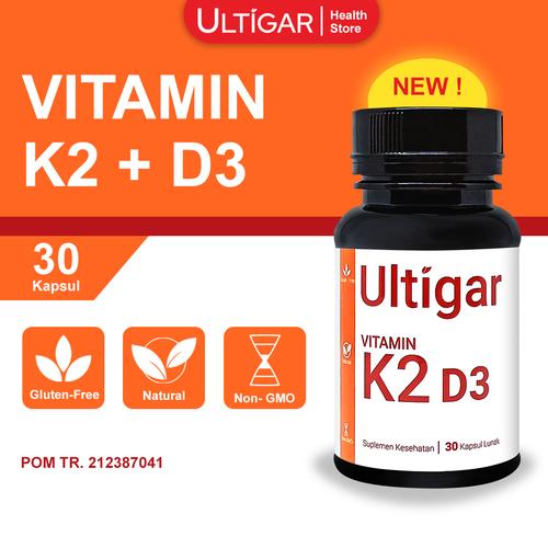 Jual Ultigar Vitamin K2 + D3 K2 120 mcg D3 400 IU Botol isi 30