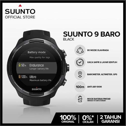 Jual SUUNTO 9 Baro Black 50mm Smartwatch / Jam Tangan Pria Original - Black  - Jakarta Timur - Goodshop ID | Tokopedia