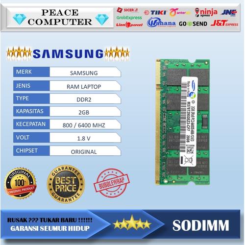 Jual RAM MEMORY SAMSUNG DDR2 2GB PC-6400 1800MHZ SODIMM Kota