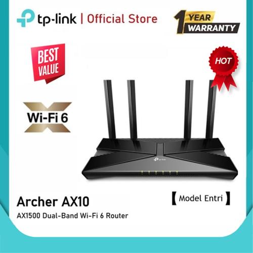 Gambar Tp-link Archer AX10 AX1500 Wi-Fi 6 Router Tplink dari TP-Link Official Tokopedia