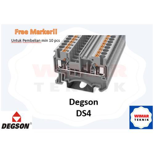 Degson Spring Push In Terminal Jual Degson Push In Terminal Block DS4 (Similar Phoenix Contact PT 4 ...