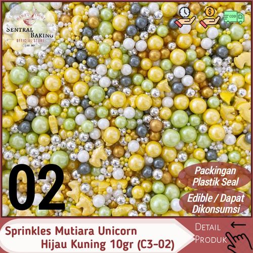 Springkel Kuningan Jual Sprinkel Mutiara Unicorn Hijau Kuning 10gr (C3-02)/ Springkel Hias ...