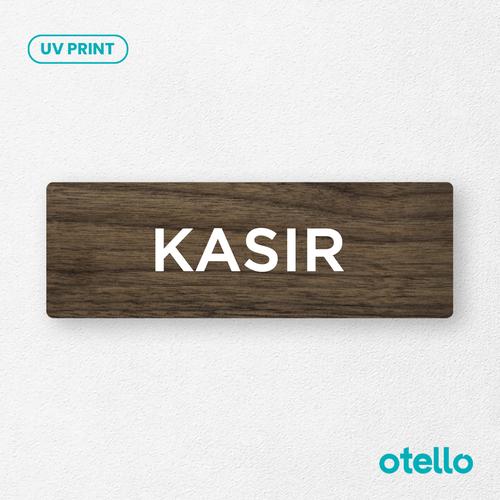Jual Kasir Sign Board Kayu Print UV Papan Label Himbauan Ruangan Cafe