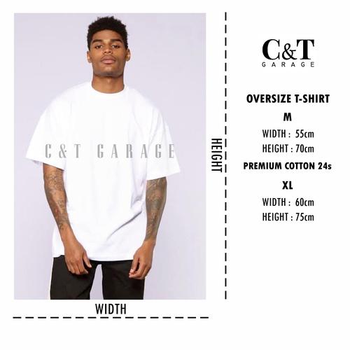 T-SHIRT PUTIH POLOS OVERSIZED 