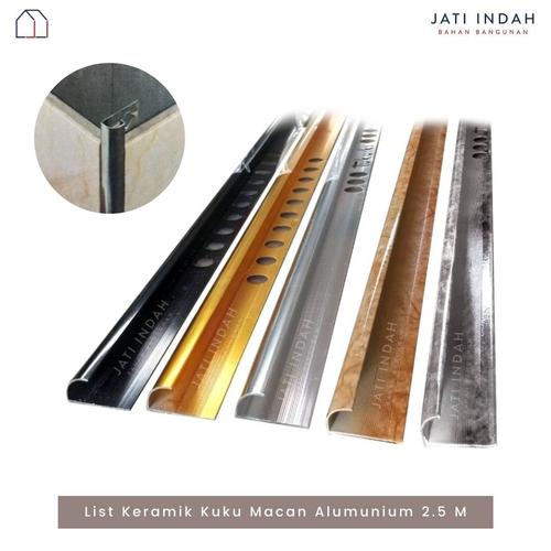 Gambar Kuku Macan Alumunium 2.5 meter Bon-bon Lis Pinggiran Keramik Tile Trim - Gold dari TB Jati Indah Kab. Sragen Tokopedia