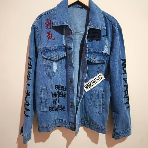 Jual jacket jeans wanita biru - Kota 