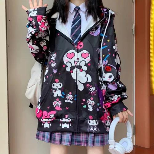 Jual JAKET KAWAII SANRIO KUROMI HOODIE 