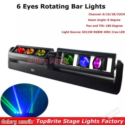 Jual Moving Bar rotator 6-eye led light Fullcolor + LED Light Show ...