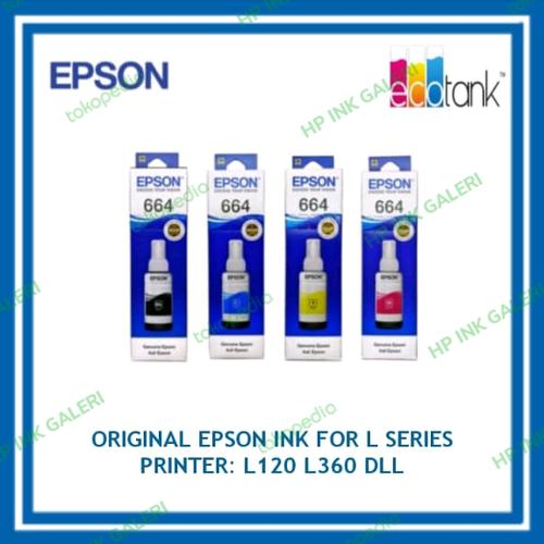 Jual Epson T664 1set (B/M/Y/C) untuk printer Epson L100,L200,L300,L445,L565  - Jakarta Pusat - HP INK GALERI | Tokopedia