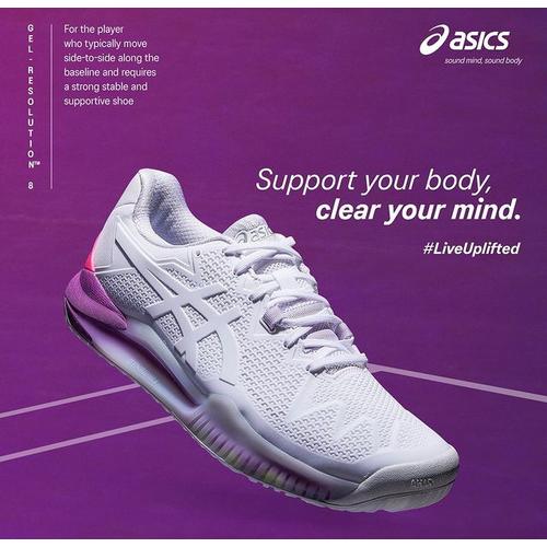 white asics gels