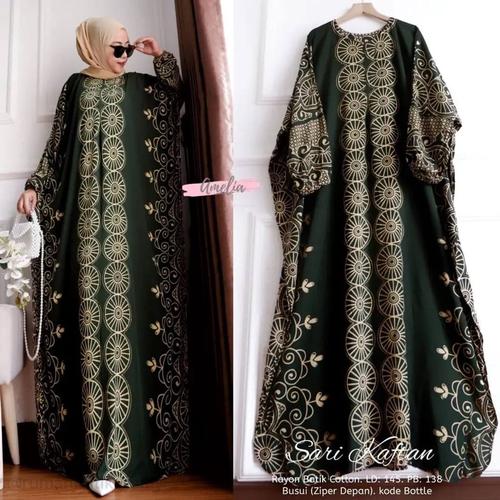 Gambar Gamis Kaftan Super Jumbo // Kaftan Sari // Resleting Depan // Gamis dari SENTILING Kab. Pekalongan Tokopedia