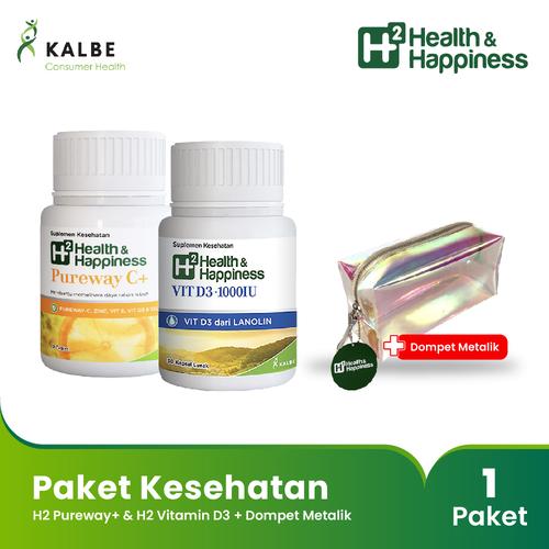 Gambar Paket Kesehatan H2 Pureway+ & H2 D31000 UI dari Kalbe Consumer Health Kota Tangerang Selatan Tokopedia
