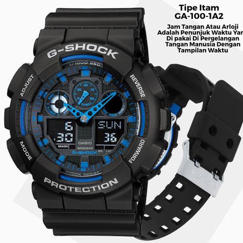 Jual Jam Casio G Shock GA-100-1A2 BLACK 