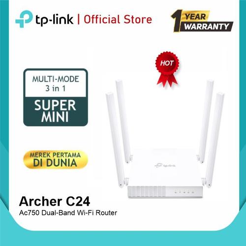 Gambar Tp-link Archer C24 AC750 Dual-Band Wi-Fi Router High Speed Wi-Fi dari TP-Link Official Tokopedia