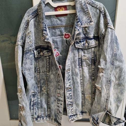 Meipai Oversized Korean Denim Jacket sz 