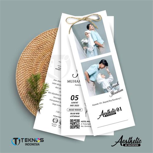 Jual UNDANGAN PERNIKAHAN AESTHETIC BC CUSTOM UNDANGAN NIKAH AESTHETIC