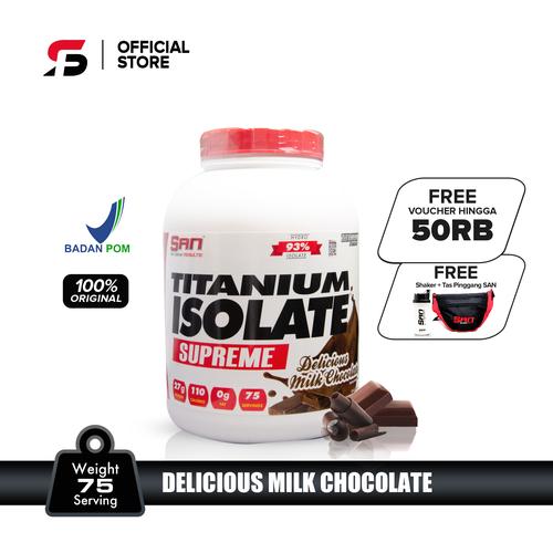 Gambar SAN Titanium Whey Isolate Supreme 5 lb - Coklat dari Sport N Fit Jakarta Timur Tokopedia