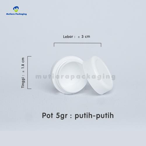 Gambar Pot Cream 5gr Putih-Putih dari Mutiara Packaging Kab. Bandung Tokopedia
