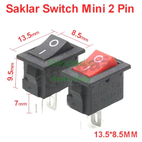 Jual Saklar Switch Mini 2 Pin On Off Merah - Hitam - Jakarta Utara ...