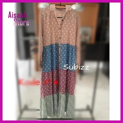 Dress Subizz Rainbow Baju Wanita Gamis 