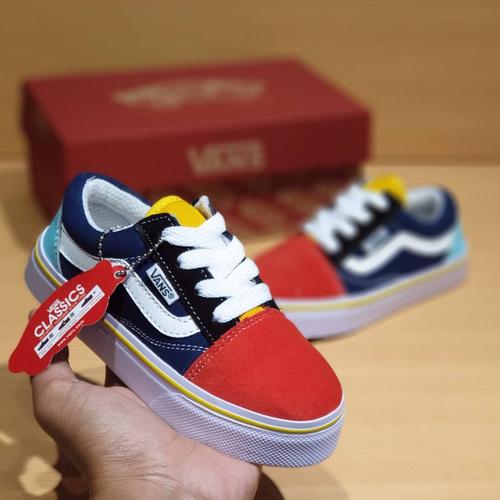 vans old skool navy red