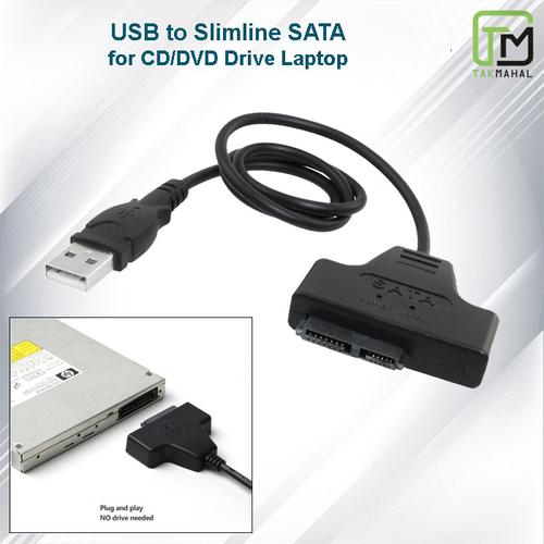 Jual USB to Slimline Slim SATA II Laptop CD DVD Drive Adapter Cable ...