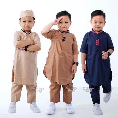 Little M Stripes Baju Koko Anak Laki-laki