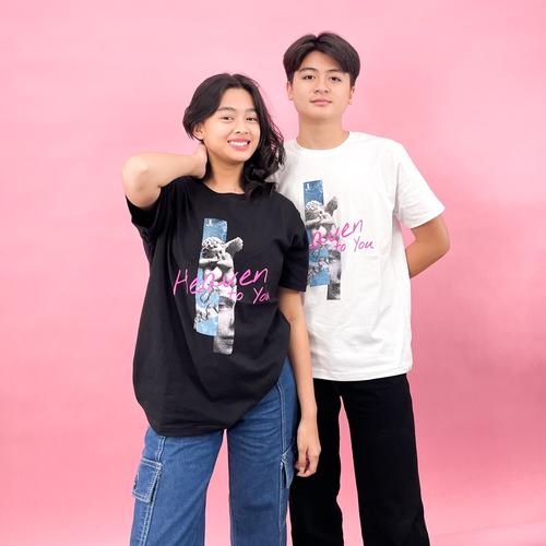 Gambar JINISO T-Shirt Heaven To You Kaos - Putih, S dari JINISO.ID Jakarta Utara Tokopedia