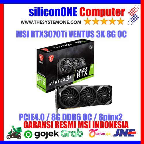 Gambar MSI RTX3070Ti VENTUS 3X 8G OC RTX 3070 Ti 3070TI RTX3070 dari silicon ONE Computer Kota Bandung Tokopedia