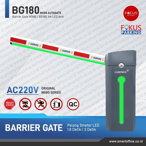Jual Barrier Gate MX80 Portal Parkiran Otomatis Perumahan Palang 3m LED
