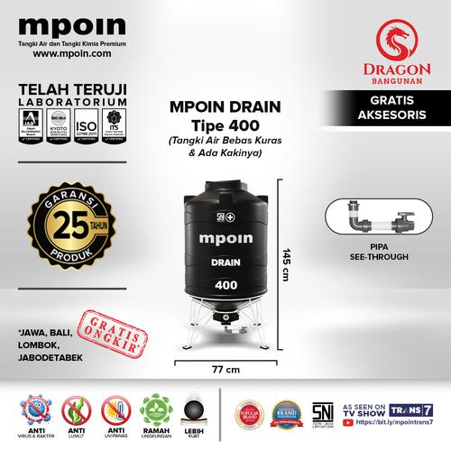 Jual TOREN / TANDON / TANGKI AIR MPOIN DRAIN 400 GARANSI 25 TAHUN ...